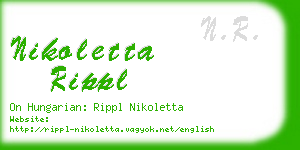 nikoletta rippl business card